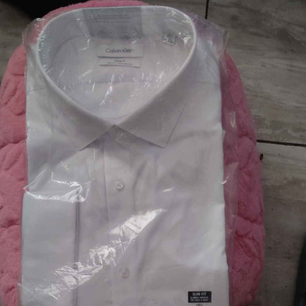 Calvin Klein White Dress Shirt Classic Formal Style